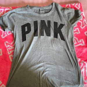 Victoria Secret PINK t shirt gray size s